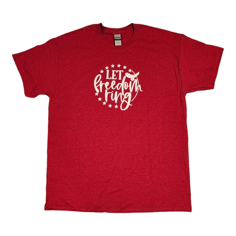 NEW "Let Freedom Ring" Short Sleeve Shirt Adult L